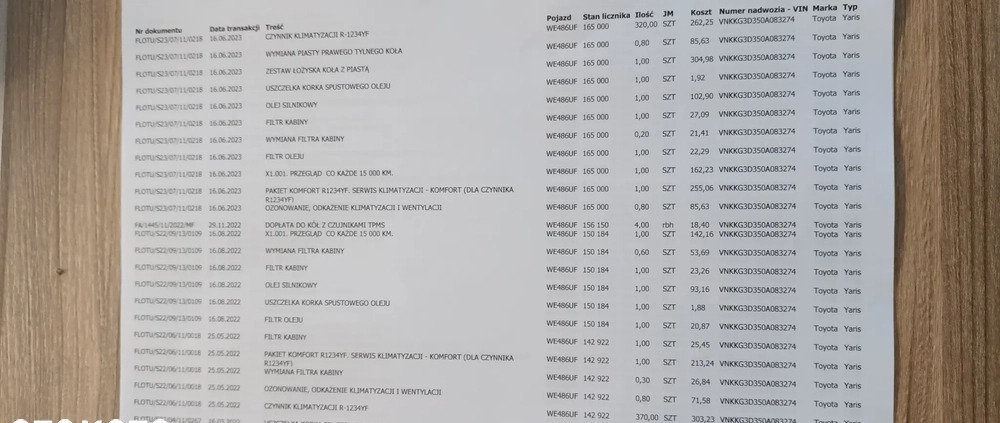 Toyota Yaris cena 43000 przebieg: 168900, rok produkcji 2018 z Józefów małe 232